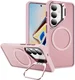 Samsung Galaxy S26 FE Hoesje MagSafe Back Cover met Camera Stand Roze