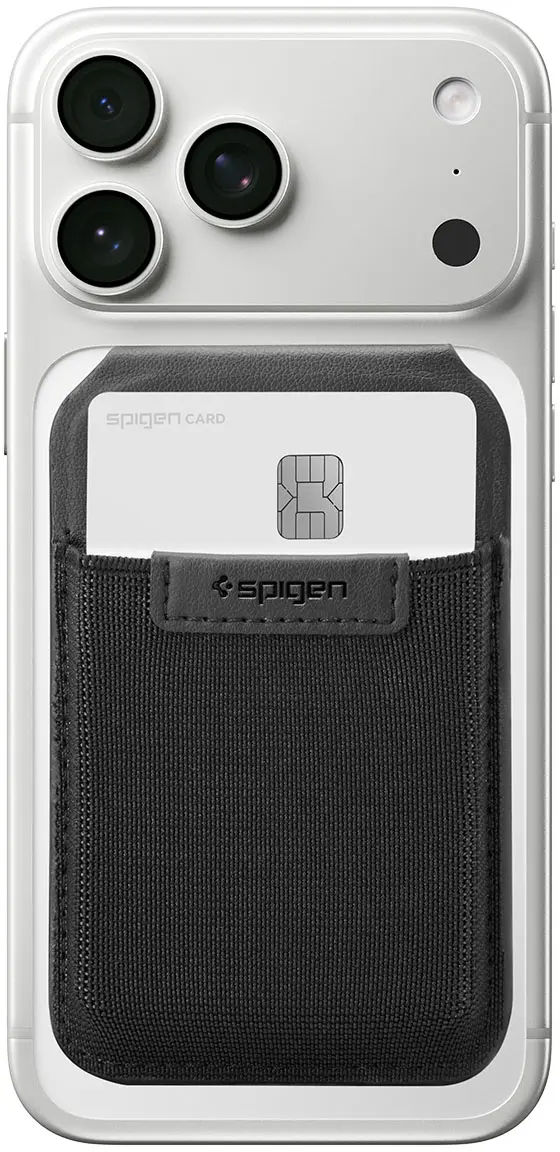 Spigen Slim Fold Stand Wallet MagSafe Pasjeshouder Zwart 12 Pasjes afbeelding 2
