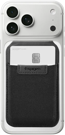 Spigen Slim Fold Stand Wallet MagSafe Pasjeshouder Zwart 12 Pasjes afbeelding 2