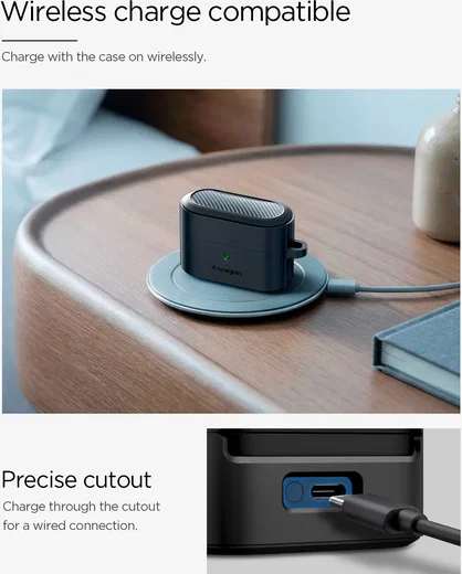 Spigen Rugged Armor Sony WF-1000XM6 Hoesje Matte Zwart afbeelding 7