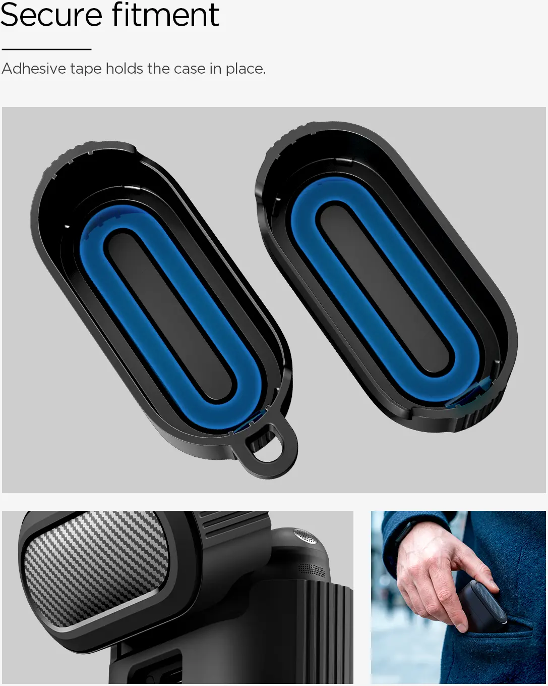 Spigen Rugged Armor Sony WF-1000XM6 Hoesje Matte Zwart afbeelding 5