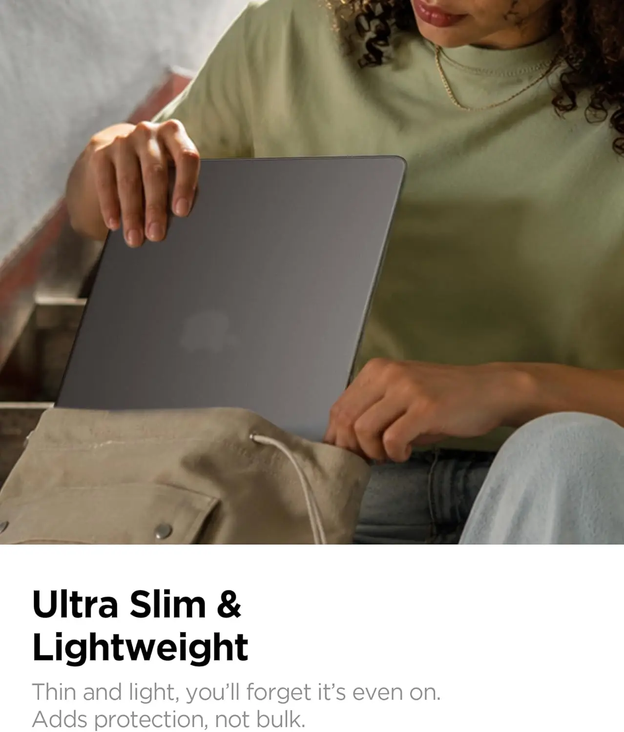 Spigen Air Skin Macbook Air 13 (M5/M4/M3/M2) Hoes Hardcase Transparant Zwart afbeelding 2