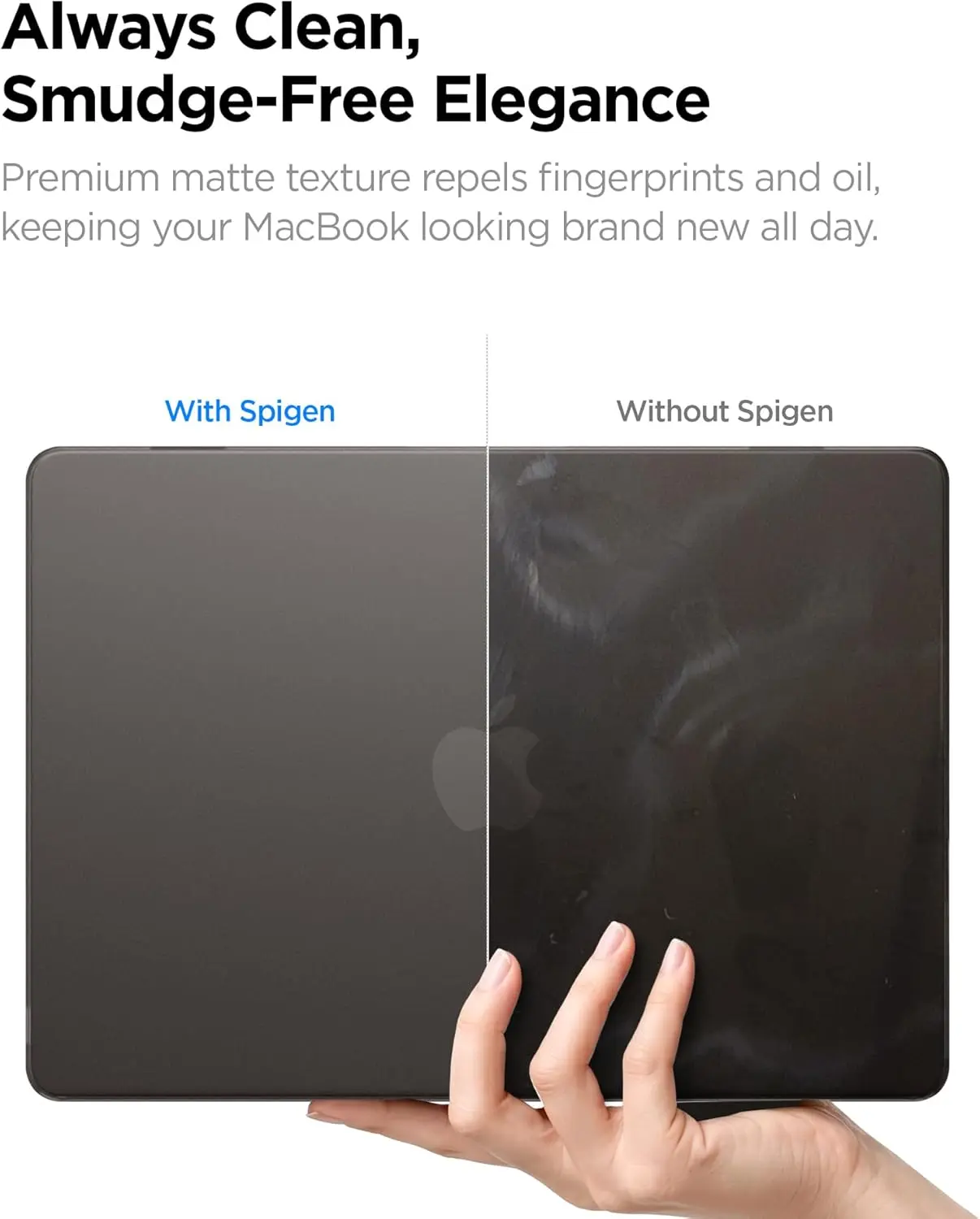 Spigen Air Skin Macbook Air 13 (M5/M4/M3/M2) Hoes Hardcase Transparant Zwart afbeelding 6
