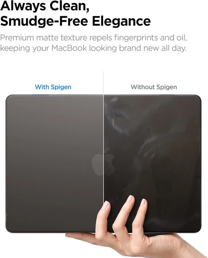 Spigen Air Skin Macbook Air 13 (M5/M4/M3/M2) Hoes Hardcase Transparant Zwart afbeelding 6