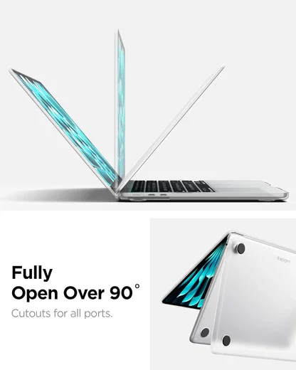 Spigen Air Skin Macbook Air 13 (M5/M4/M3/M2) Hoes Hardcase Transparant afbeelding 7