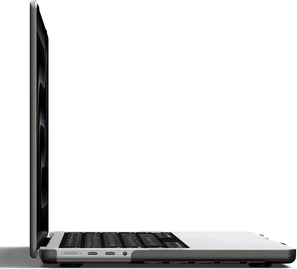 Spigen Air Skin Macbook Pro 14 (M5/M4/M3/M2/M1) Hoes Hardcase Transparant Zwart afbeelding 13