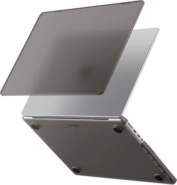 Spigen Air Skin Macbook Pro 14 (M5/M4/M3/M2/M1) Hoes Hardcase Transparant Zwart