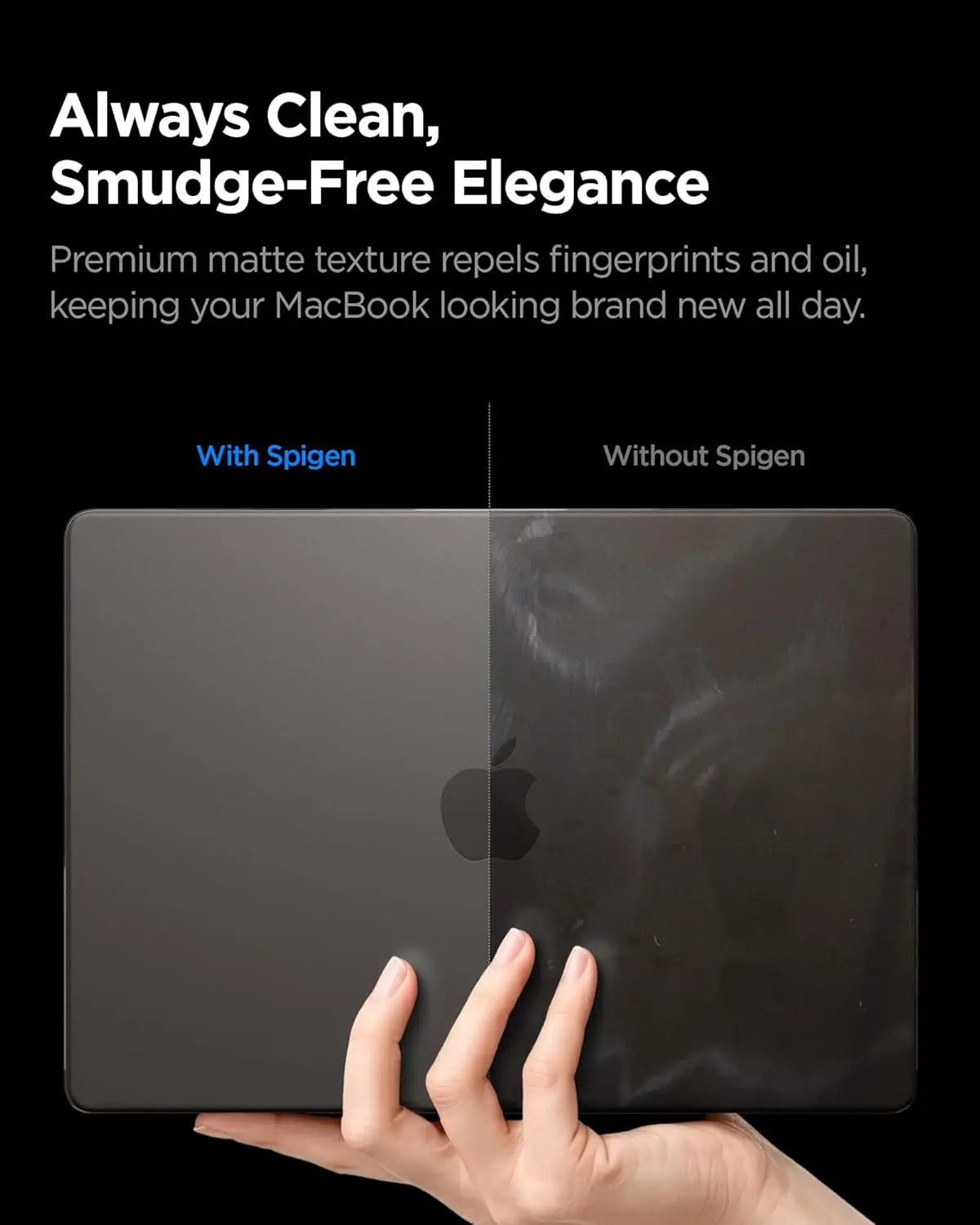 Spigen Air Skin Macbook Pro 14 (M5/M4/M3/M2/M1) Hoes Hardcase Transparant Zwart afbeelding 6