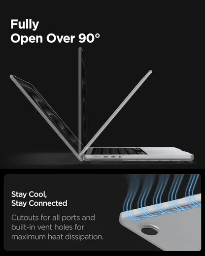 Spigen Air Skin Macbook Pro 14 (M5/M4/M3/M2/M1) Hoes Hardcase Transparant afbeelding 7