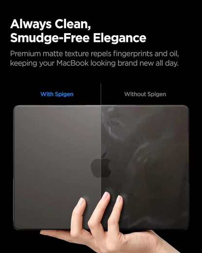 Spigen Air Skin Macbook Pro 16 (M5/M4/M3/M2/M1) Hoes Hardcase Transparant Zwart afbeelding 6
