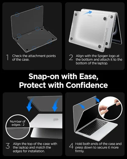Spigen Air Skin Macbook Pro 16 (M5/M4/M3/M2/M1) Hoes Hardcase Transparant afbeelding 4