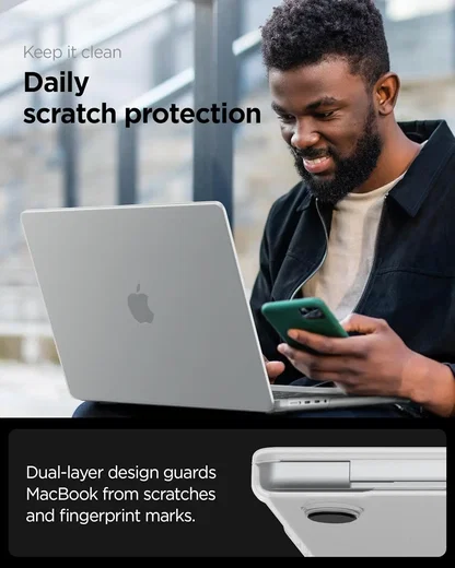 Spigen Air Skin Macbook Pro 16 (M5/M4/M3/M2/M1) Hoes Hardcase Transparant afbeelding 5