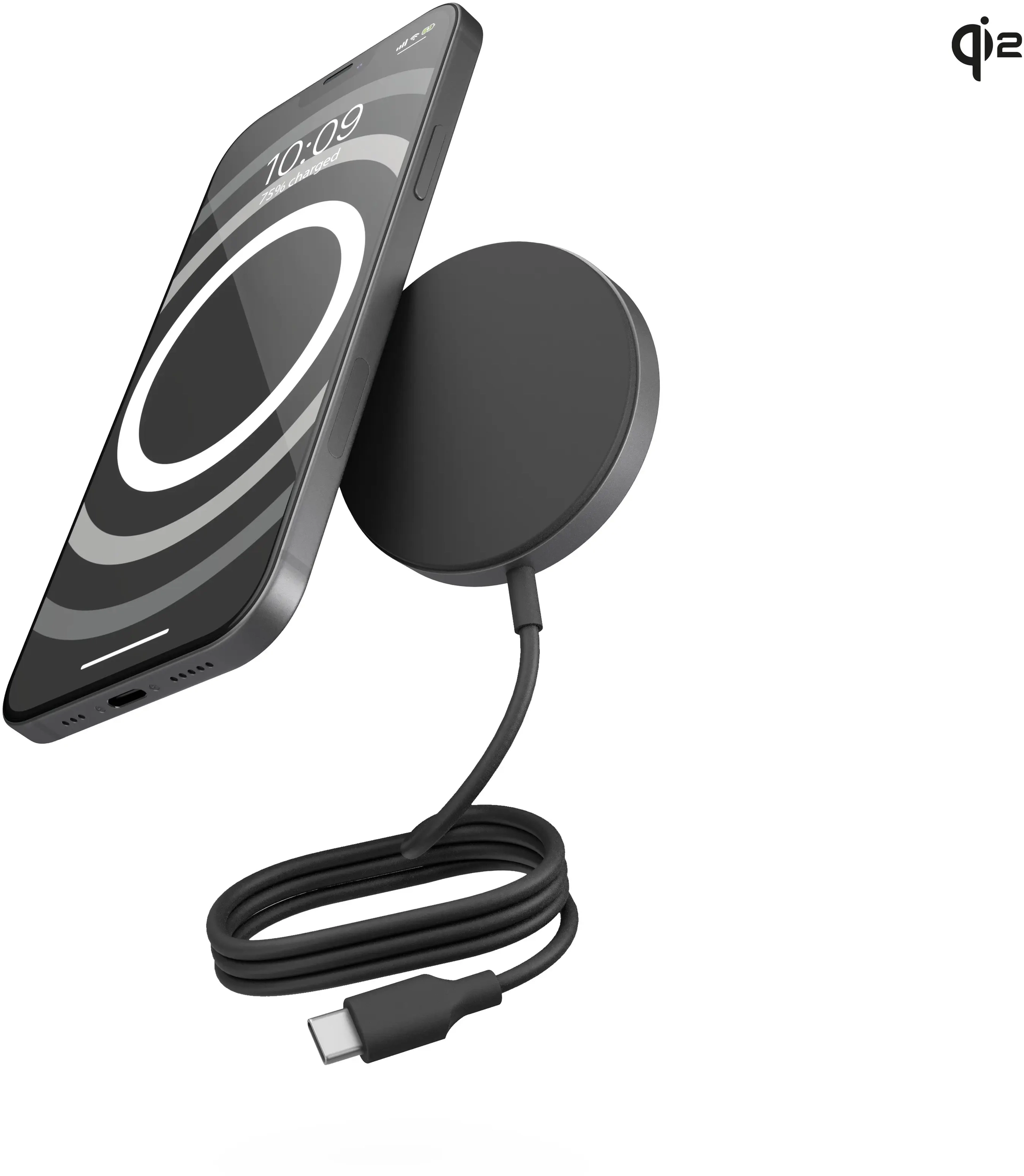ZENS Qi2 Pro 1 Draadloze Oplader 15W Magneet Fast Charger Zwart afbeelding 1