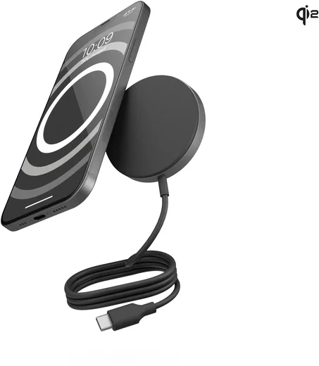 ZENS Qi2 Pro 1 Draadloze Oplader 15W Magneet Fast Charger Zwart afbeelding 1