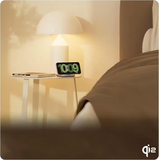 ZENS Magnetic Nightstand Charger 15W met Qi2 en MagSafe Wit afbeelding 6
