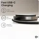 ZENS Pro 2 USB-C naar USB-C Kabel 140W met Draadloze Qi2 15W Oplader 1,5M Zwart afbeelding 4