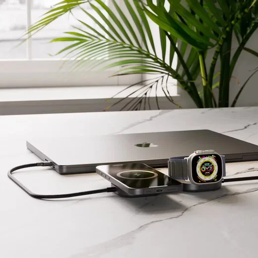 ZENS Pro 3 USB-C naar USB-C 140W Kabel met Qi2, MagSafe en Watch Oplader Zwart afbeelding 6
