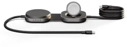 ZENS Pro 3 USB-C naar USB-C 140W Kabel met Qi2, MagSafe en Watch Oplader Zwart afbeelding
