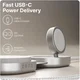 ZENS Pro 3 USB-C naar USB-C 140W Kabel met Qi2, MagSafe en Watch Oplader Wit afbeelding 4