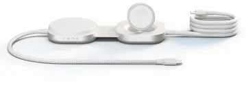 ZENS Pro 3 USB-C naar USB-C 140W Kabel met Qi2, MagSafe en Watch Oplader Wit
