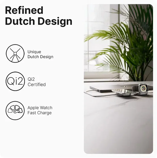 ZENS Pro 3 USB-C naar USB-C 140W Kabel met Qi2, MagSafe en Watch Oplader Wit afbeelding 5