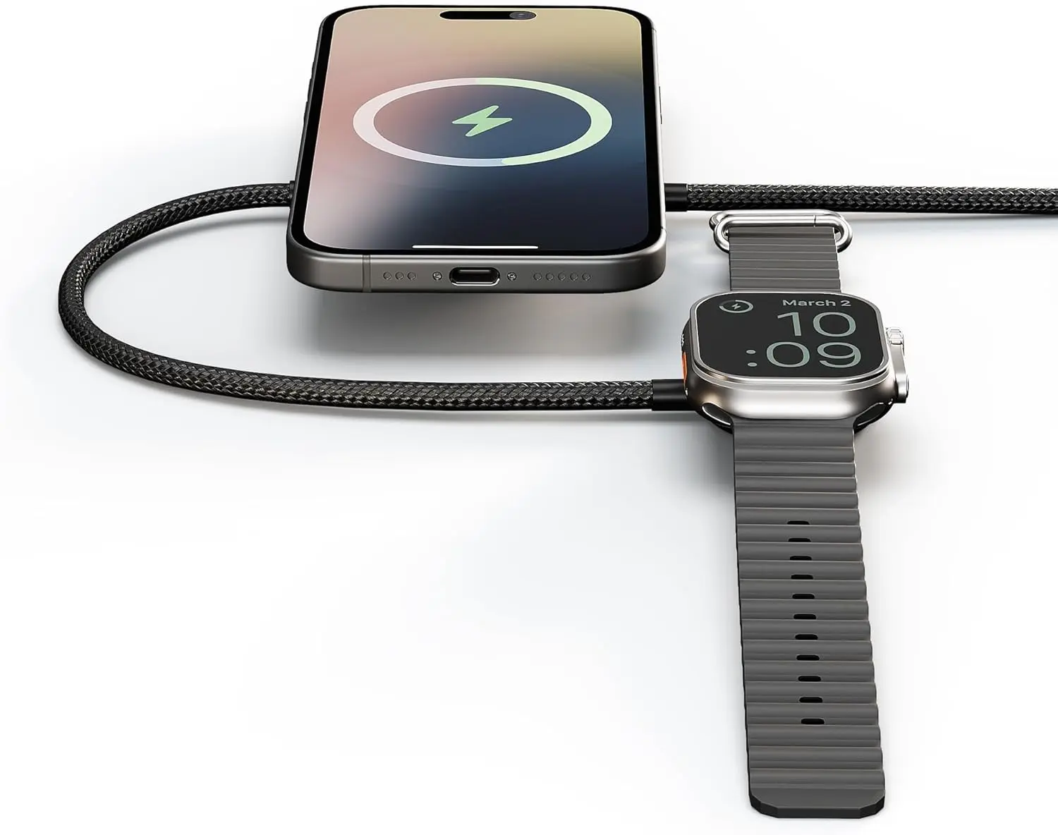 ZENS Pro 2 Draadloze Oplader Qi2 2-in-1 Fast Charge MagSafe/Apple Watch Zwart afbeelding 1