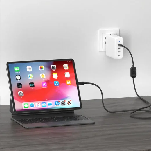 4smarts PrivacyCord USB-C naar USB-C Kabel 240W Fast Charge 1,2M Zwart afbeelding 4