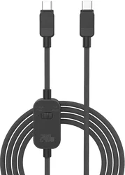 4smarts PrivacyCord USB-C naar USB-C Kabel 240W Fast Charge 1,2M Zwart afbeelding