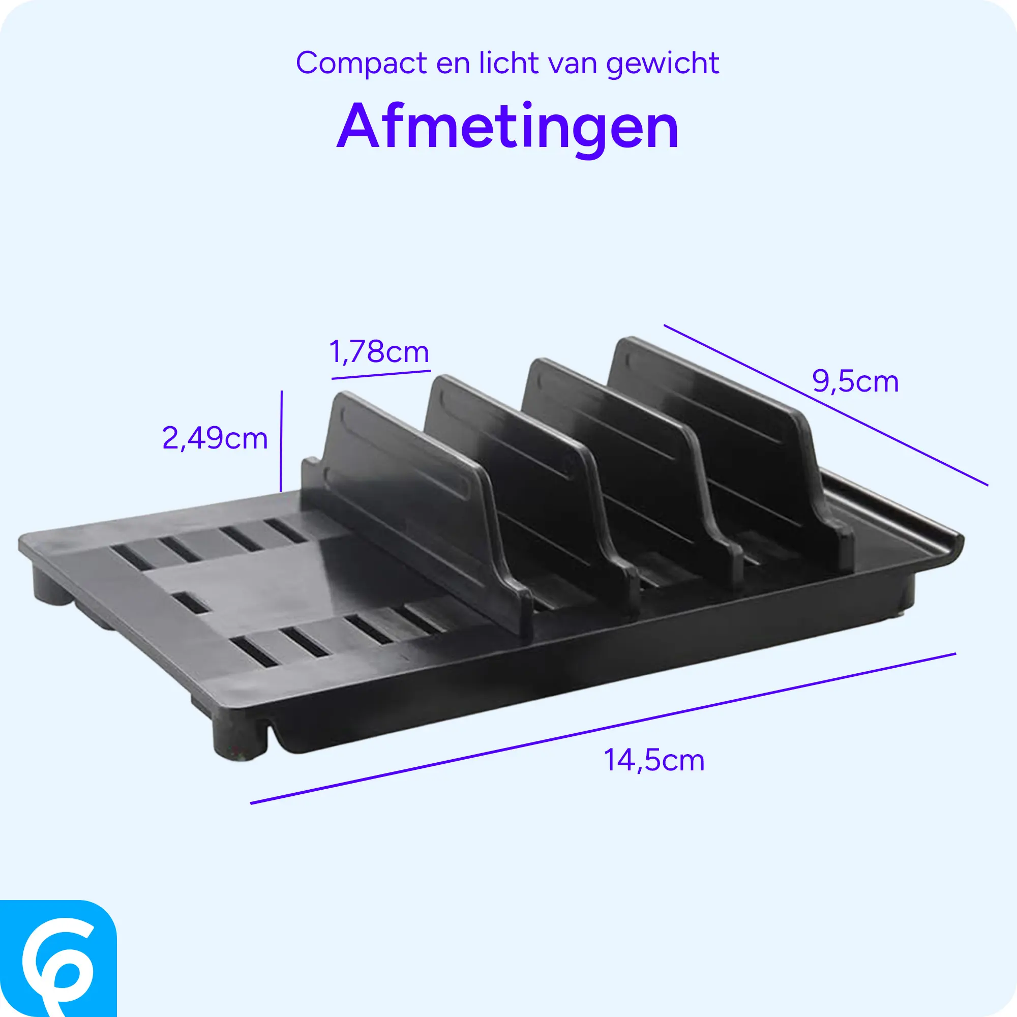 SBG Bureau Organizer met 6 verstelbare vakken Zwart afbeelding 5