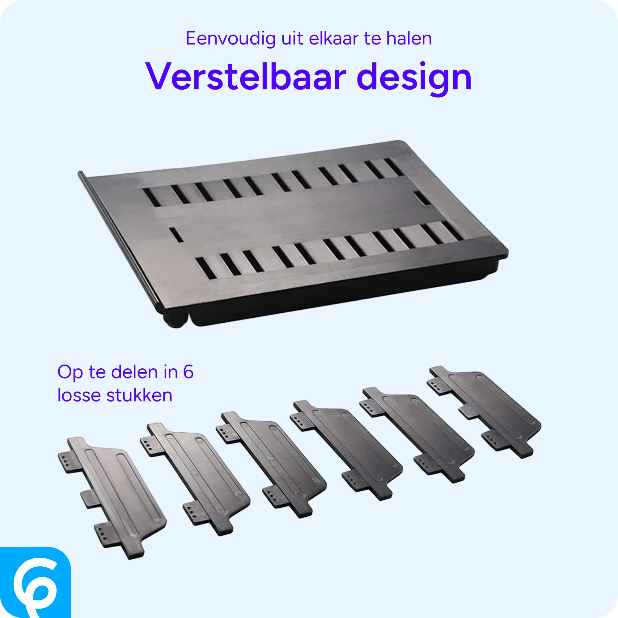 SBG Bureau Organizer met 6 verstelbare vakken Zwart afbeelding 3
