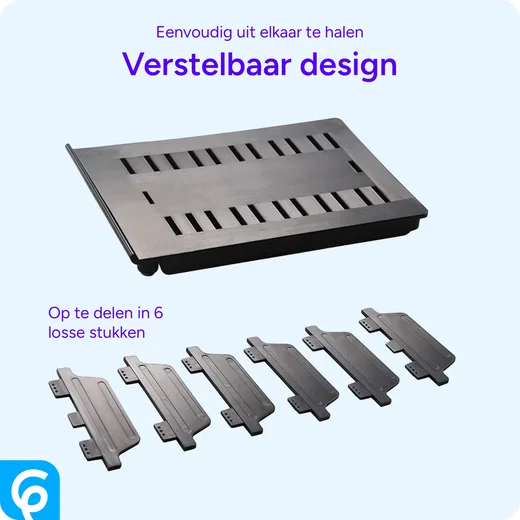 SBG Bureau Organizer met 6 verstelbare vakken Zwart afbeelding 3