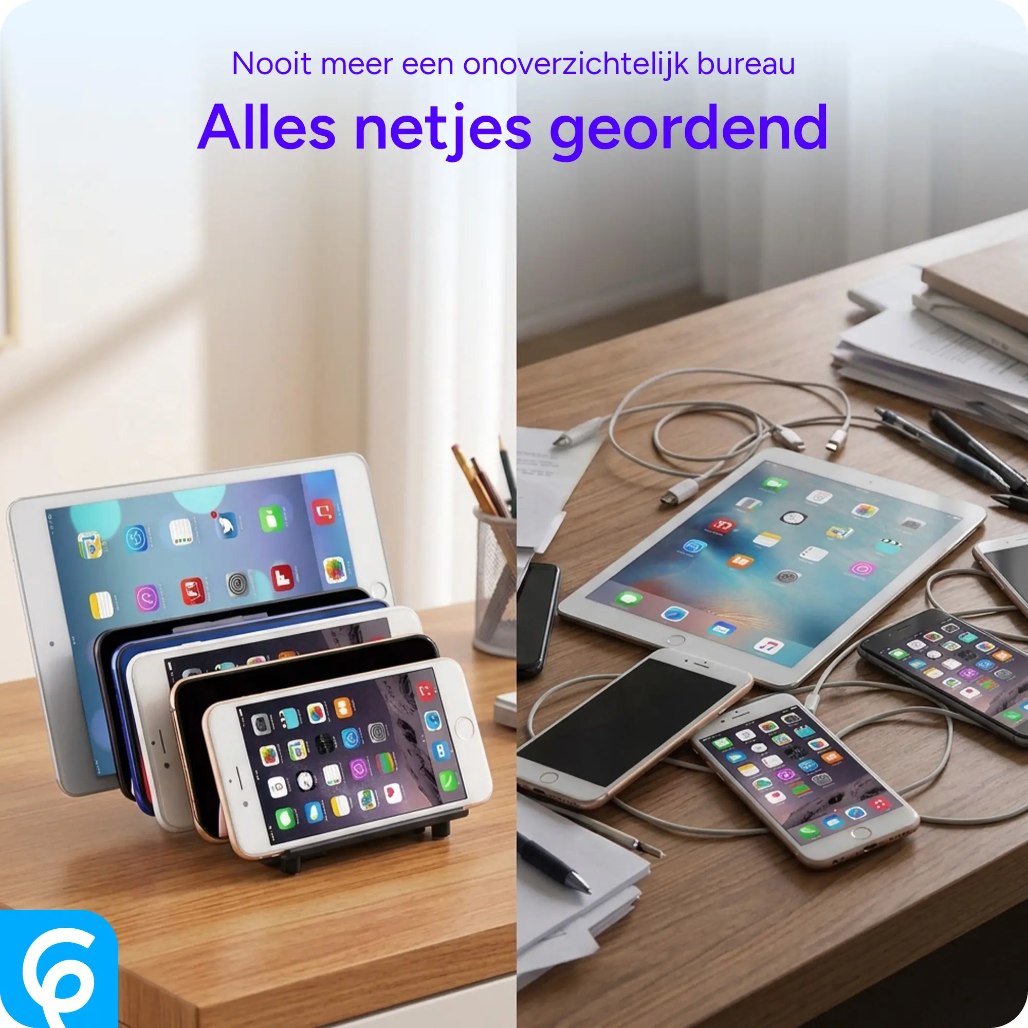 SBG Bureau Organizer met 6 verstelbare vakken Zwart afbeelding 4