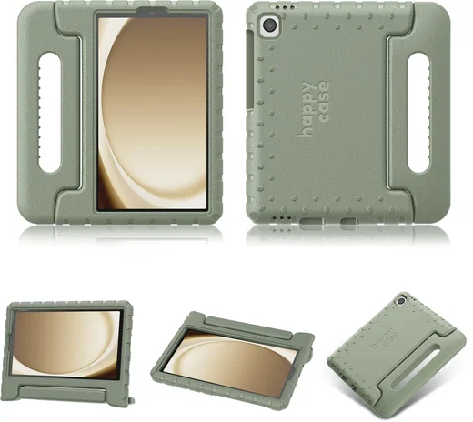 HappyCase Samsung Tab A11 Plus / Tab A9 Plus Kinder Tablethoes Handvat Khaki afbeelding 9