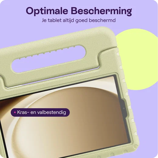HappyCase Samsung Tab A11 Plus / A9 Plus Kinder Tablethoes Handvat Beige afbeelding 4