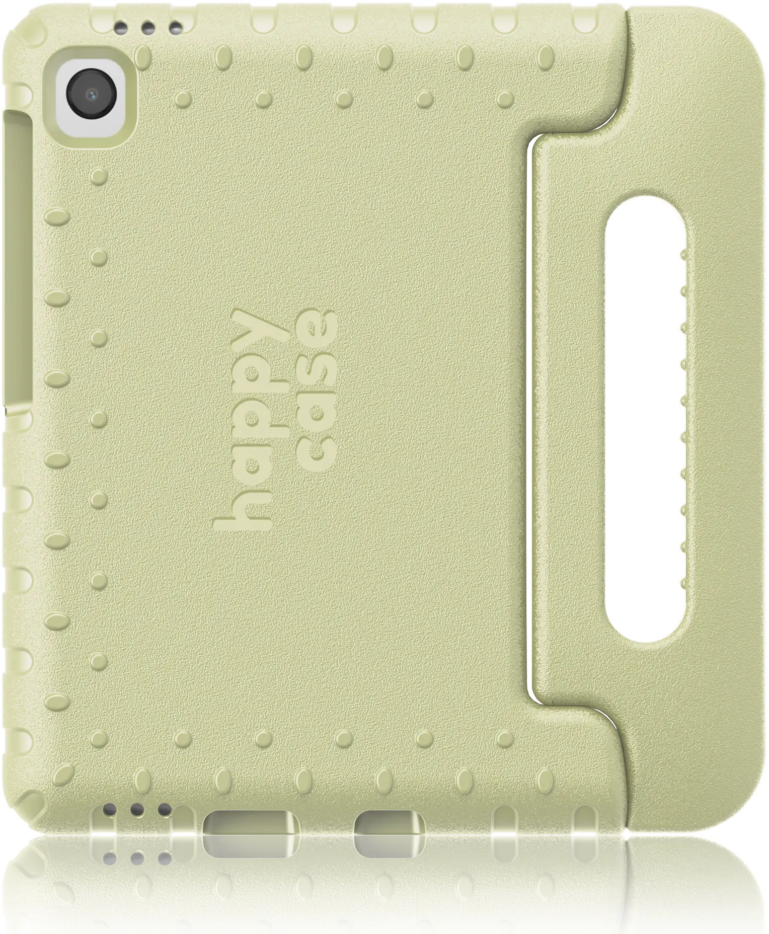 HappyCase Samsung Tab A11 Plus / A9 Plus Kinder Tablethoes Handvat Beige afbeelding 1