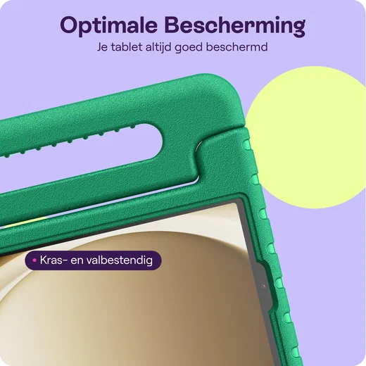 HappyCase Samsung Tab A11 Plus / A9 Plus Kinder Tablethoes Handvat Donker Groen afbeelding 4