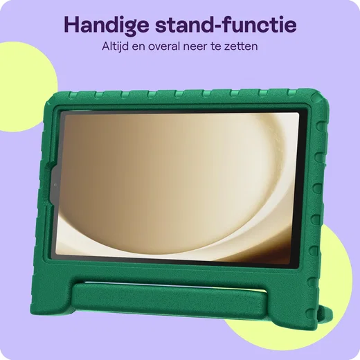 HappyCase Samsung Tab A11 Plus / A9 Plus Kinder Tablethoes Handvat Donker Groen afbeelding 3