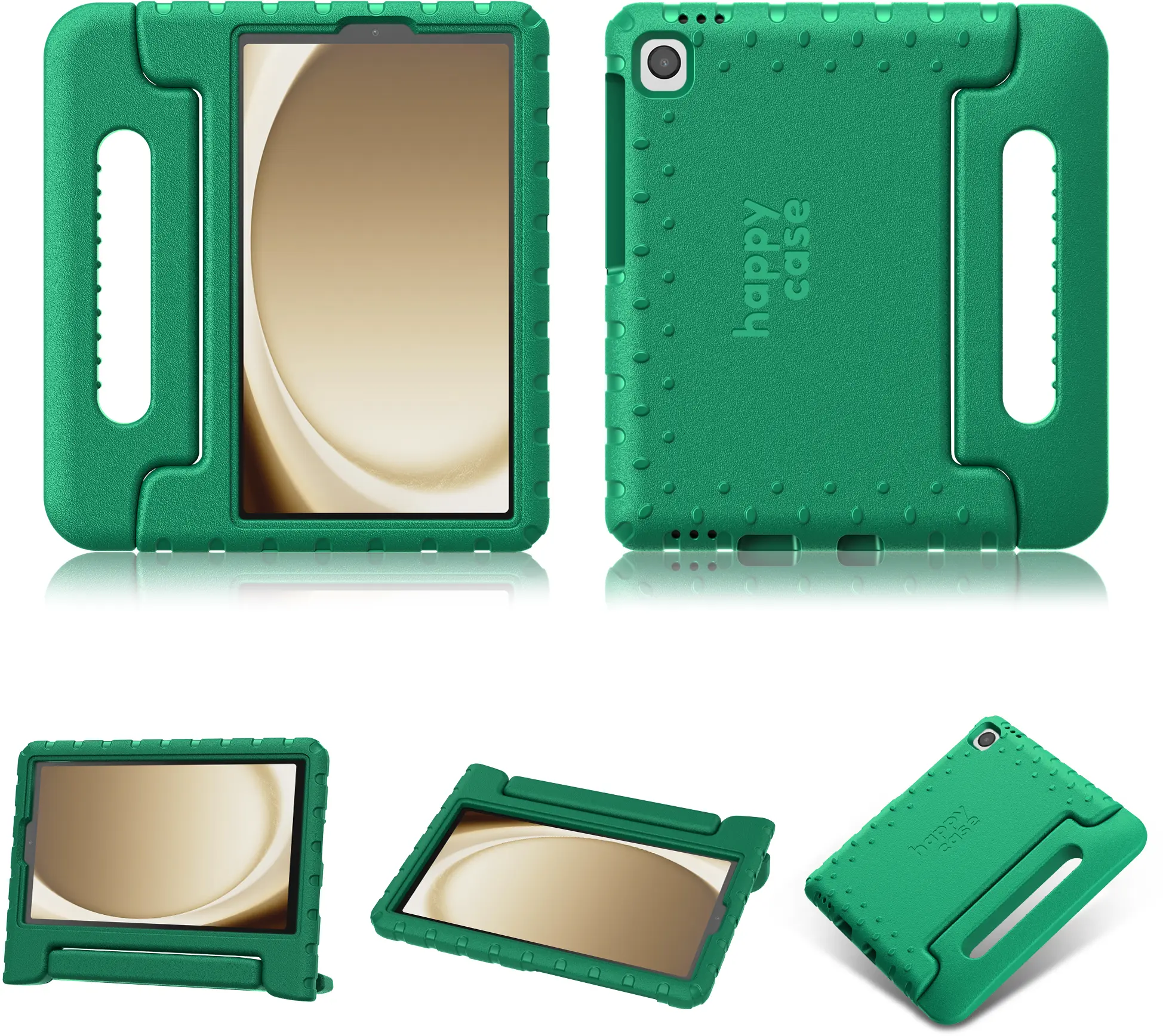 HappyCase Samsung Tab A11 Plus / A9 Plus Kinder Tablethoes Handvat Donker Groen afbeelding 10