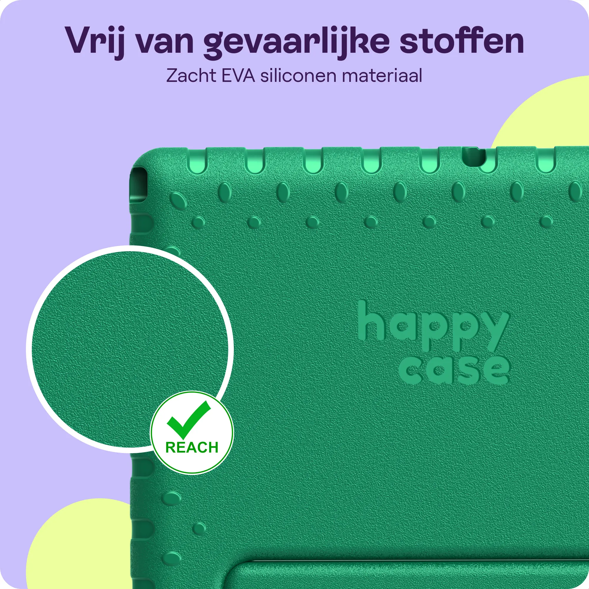 HappyCase Samsung Tab A11 Plus / A9 Plus Kinder Tablethoes Handvat Donker Groen afbeelding 5