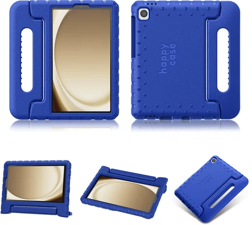 HappyCase Samsung Tab A11 Plus / A9 Plus Kinder Tablethoes Handvat Donker Blauw afbeelding 10