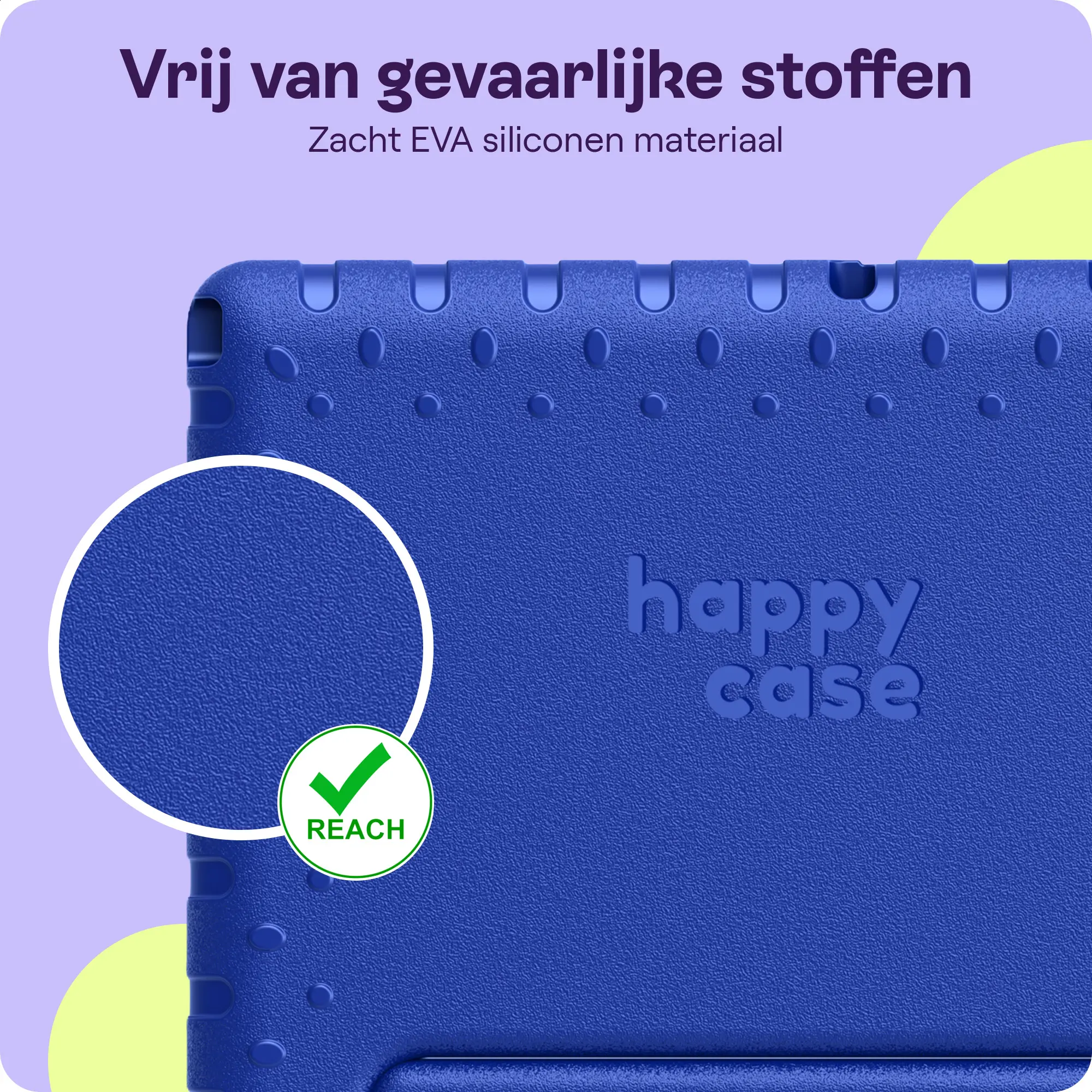 HappyCase Samsung Tab A11 Plus / A9 Plus Kinder Tablethoes Handvat Donker Blauw afbeelding 5