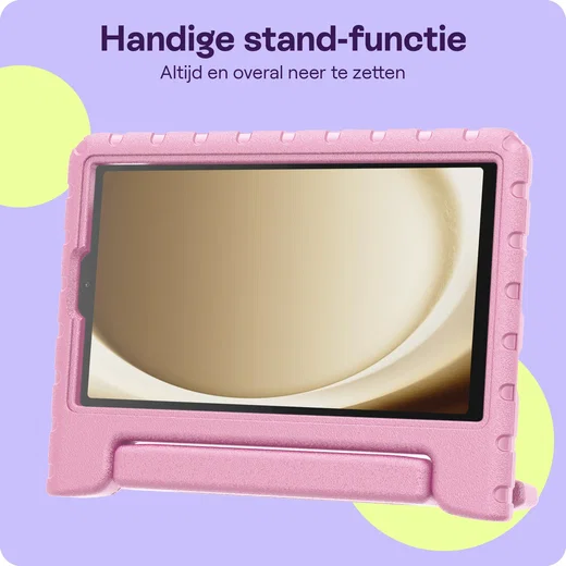 HappyCase Samsung Galaxy Tab A11 / A9 Kinder Tablethoes met Handvat Licht Roze afbeelding 3