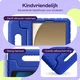 HappyCase Samsung Galaxy Tab A11 / A9 Kinder Tablethoes met Handvat Donker Blauw afbeelding 2