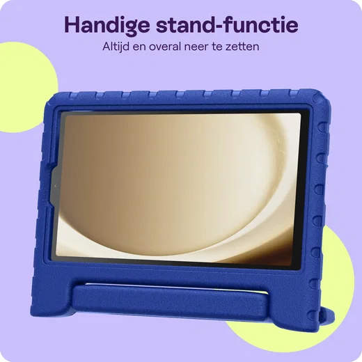 HappyCase Samsung Galaxy Tab A11 / A9 Kinder Tablethoes met Handvat Donker Blauw afbeelding 3