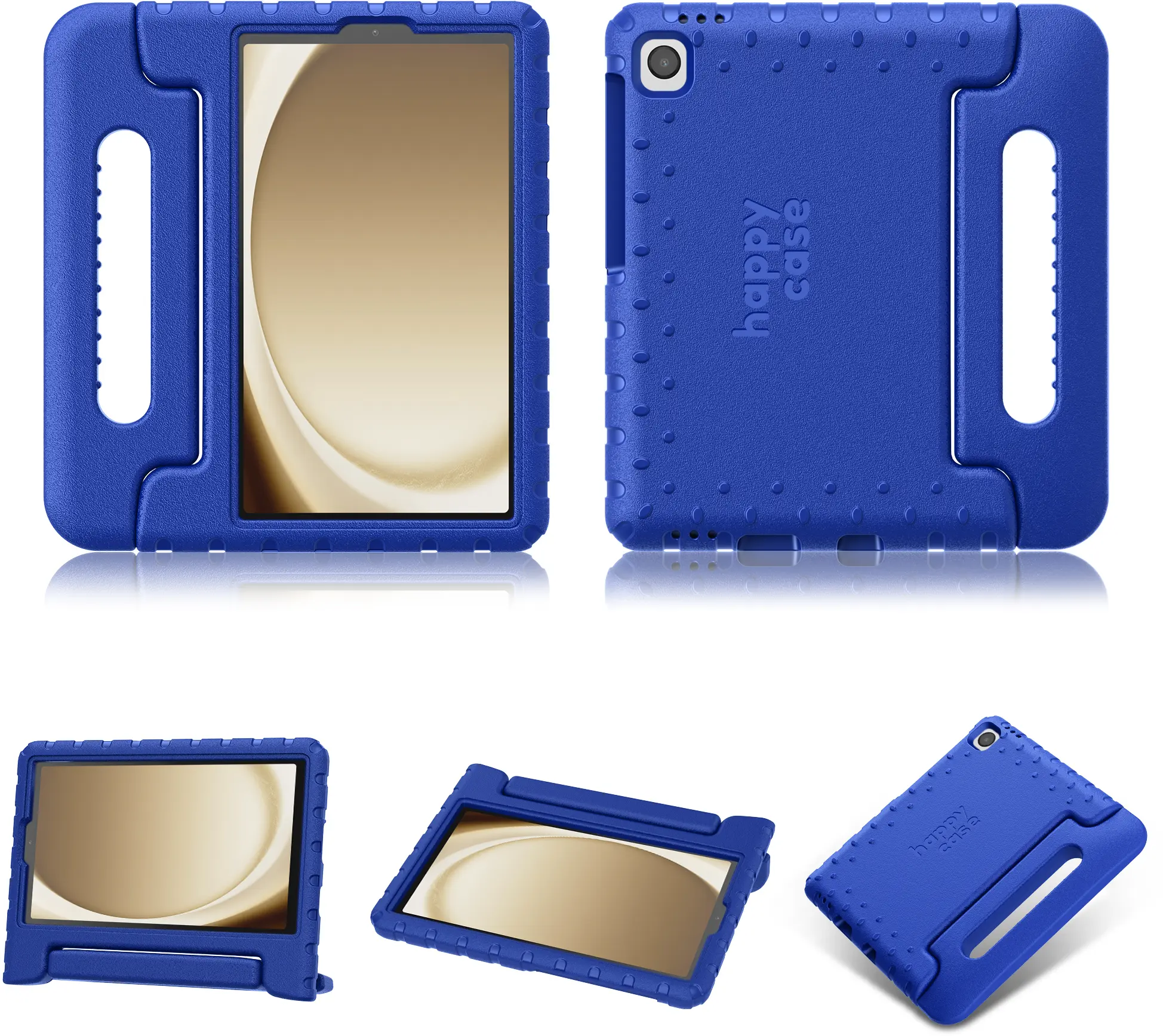 HappyCase Samsung Galaxy Tab A11 / A9 Kinder Tablethoes met Handvat Donker Blauw afbeelding 10
