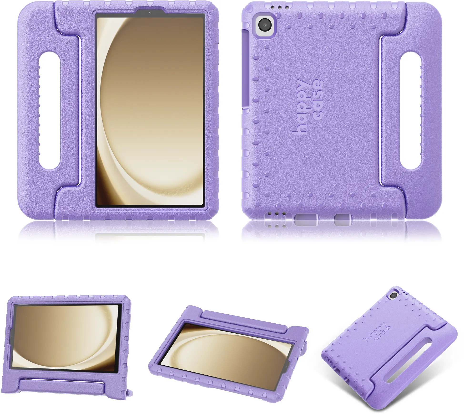 HappyCase Samsung Galaxy Tab A11 / A9 Kinder Tablethoes met Handvat Lila afbeelding 9