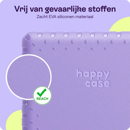 HappyCase Samsung Galaxy Tab A11 / A9 Kinder Tablethoes met Handvat Lila afbeelding 5