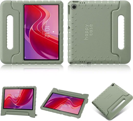 HappyCase Lenovo Tab M11 Kinder Tablethoes met Handvat Khaki afbeelding 9