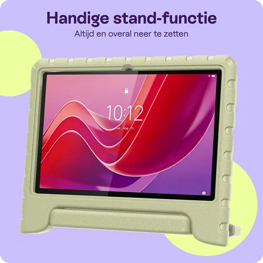 HappyCase Lenovo Tab M11 Kinder Tablethoes met Handvat Beige afbeelding 3