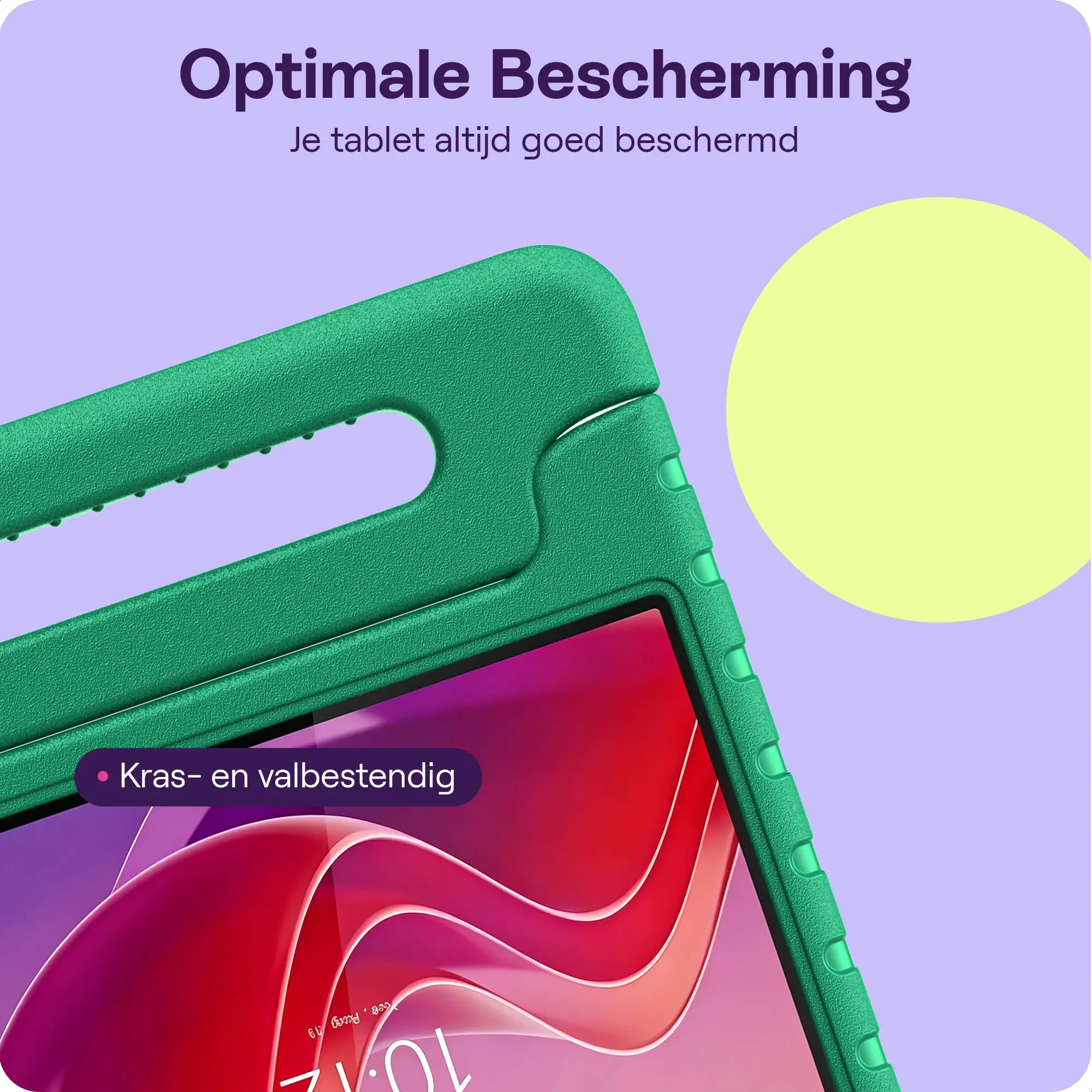 HappyCase Lenovo Tab M11 Kinder Tablethoes met Handvat Donker Groen afbeelding 4